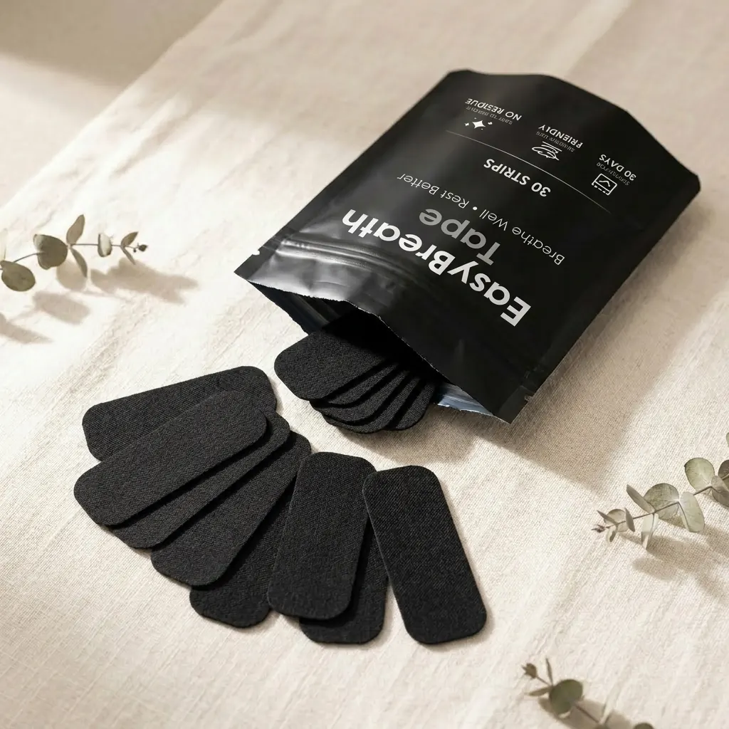 No residue sleep mouth tape pack overhead view